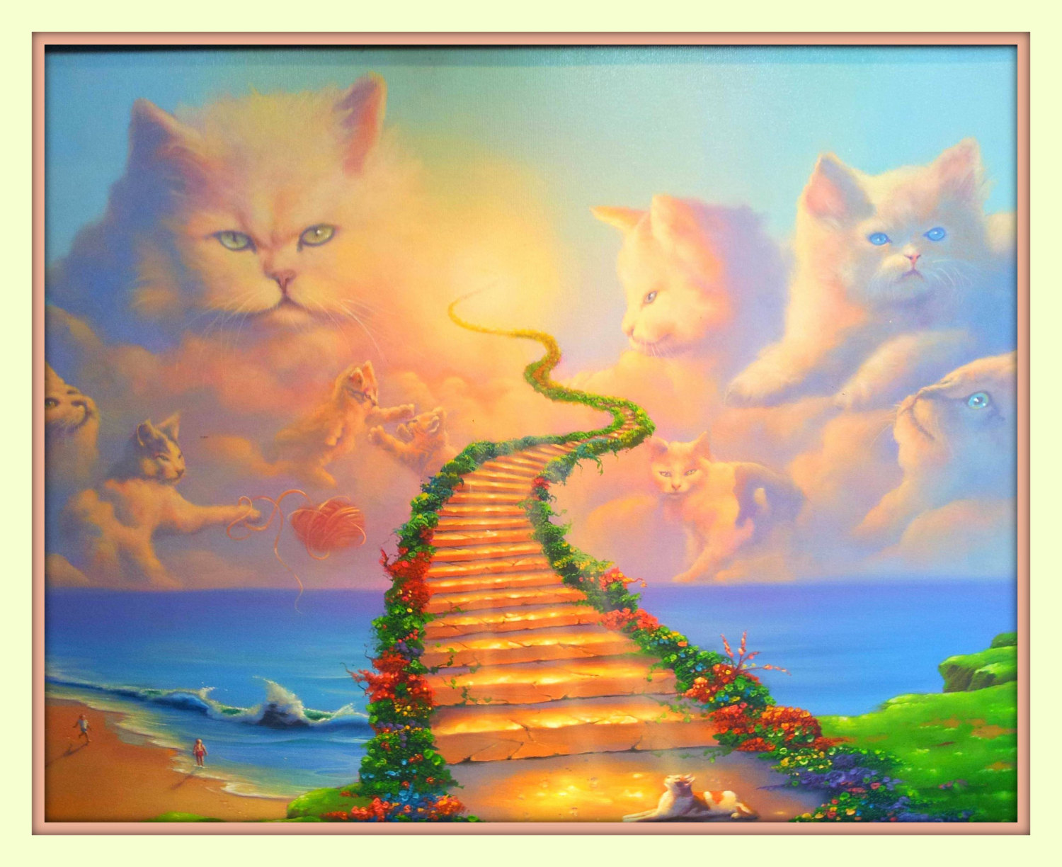 Кошка ушла на радугу картинка